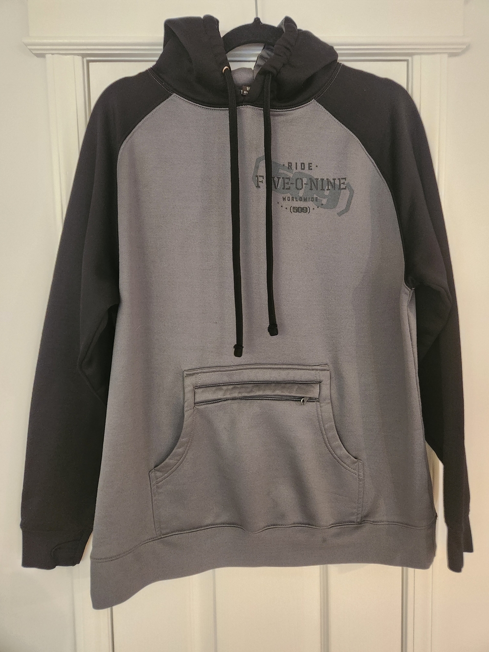 Men’s 509 Snowmobile Hoodie – Gray/Black Size Large
